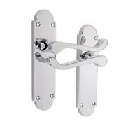 Spira Brass Oakley Lever On Backplate Latch Polished Chrome