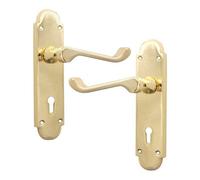 Spira Brass Oakley Lock Lever Handle Polished Brass