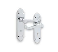 Spira Brass Oakley Lock Lever Handle Polished Chrome