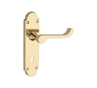 Spira Brass Oakley (S-Type) Lock Lever Handle Polished Brass