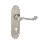 Spira Brass Oakley (S-Type) Lock Lever Handle Satin Nickel