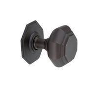 Spira Brass Octagonal Centre Door Knob Aged Bronze