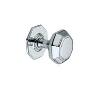 Spira Brass Octagonal Centre Door Knob Polished Chrome