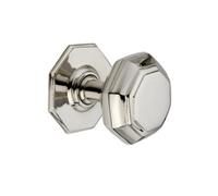 Spira Brass Octagonal Centre Door Knob Polished Nickel