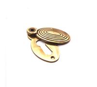 Spira Brass Oval Beehive Escutcheon Aged Brass