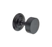 Spira Brass Oxford Mortice Door Knob Matt Black