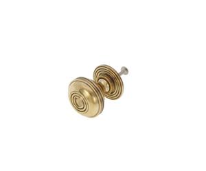 Spira Brass Preston Large 38mm Cupboard Knob Aged Brass