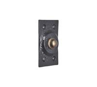 Spira Brass Rectangular Door Bell Push