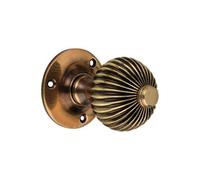Spira Brass Regency Mortice Door Knob Aged Brass