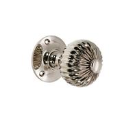 Spira Brass Regency Mortice Door Knob Polished Nickel