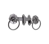 Spira Brass Ring Gate Latch - Plain Black