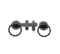Spira Brass Ring Gate Latch - Twisted Black