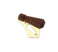 Spira Brass Rosewood Beehive Escutcheon Polished Brass