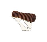 Spira Brass Rosewood Beehive Escutcheon Polished Nickel