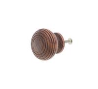 Spira Brass Rosewood Beehive Large Cupboard Knob