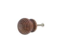 Spira Brass Rosewood Beehive Small Cupboard Knob