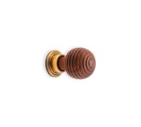 Spira Brass Rosewood Preston Small Cupboard Knob Aged Brass