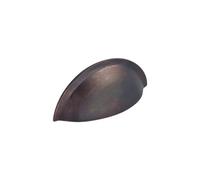 Spira Brass Slim Cup Drawer Pull - Small Antique Brass