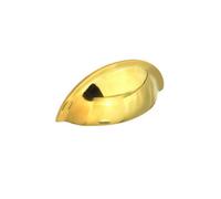 Spira Brass Slim Cup Drawer Pull - Small Polished Brass Unlacquered