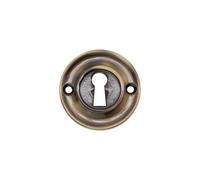 Spira Brass Slimline Standard Escutcheon Antique Brass
