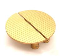 Spira Brass Striped Half Moon Door Handles Satin Brass Large