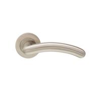 Spira Brass Taurus Lever Door Handle Satin Nickel