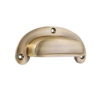 Spira Brass Traditional Drawer Cup Pull Antique Brass