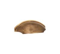 Spira Brass Tulip Drawer Cup Pull Antique Brass