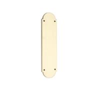 Spira Brass Victorian Finger Plate - Half Round 300mm Polished Brass