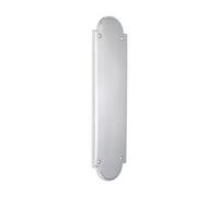 Spira Brass Victorian Finger Plate - Half Round 300mm Polished Chrome