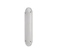 Spira Brass Victorian Finger Plate - Half Round 300mm Satin Chrome