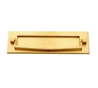 Spira Brass Victorian Knocker Postal Plate 250mm Polished Brass
