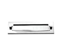 Spira Brass Victorian Knocker Postal Plate 250mm Polished Chrome