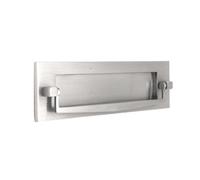 Spira Brass Victorian Knocker Postal Plate 250mm Satin Chrome