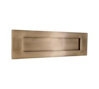 Spira Brass Victorian Letter Plate 250mm Antique Brass