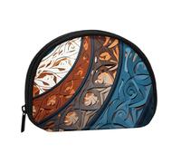 Spiral and Curve Patterns Coin Purse Personalized Coin Bag for Women Men Change Purse Small Wallets with Zipper Mini Shell Coin Pouch Outdoor Shopping Change Storage Bag Handbags Gifts