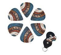 Spiral and Curve Patterns Guitar Picks 6 Pack 3 Different Thickness Celluloid Guitar Plectrums with Guitar Pick Holder Personalized Guitar Pick for Acoustic Guitar, Electric Guitar, Bass, Ukulele