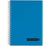 Spiral and Wirebound Notebook - Maruman Sept Couleur A5(7mm rule) -N572B-02 Blue 80 sheets by Maruman Sept Couleur