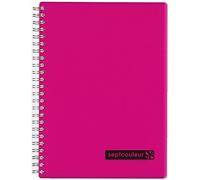 Spiral and Wirebound Notebook - Maruman Sept Couleur A5(7mm rule) -N572B-08 Pink 80 sheets by Maruman Sept Couleur