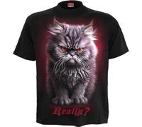 Spiral - Anger Management - Kids Front Print T-Shirt Black - M
