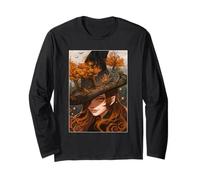 Spiral Autumn Witchcore Enchanted Fox Spirit Forest Magic Long Sleeve T-Shirt
