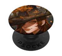 Spiral Autumn Witchcore Enchanted Fox Spirit Forest Magic PopSockets Adhesive PopGrip