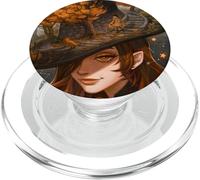 Spiral Autumn Witchcore Enchanted Fox Spirit Forest Magic PopSockets PopGrip for MagSafe