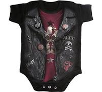 Spiral - Baby Biker - Baby Grows Blk - S