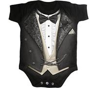 Spiral - Baby-Boys - TUXED - Baby Sleepsuit Black - X-Small