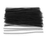 Spiral Binding Coils - 8mm 5/16 Inch Diameter - 4:1 Pitch with 48 Loops - 40 Sheet Capacity - Plastic Spines Compatible with 4 Holes per Inch Machines - White - 100 Pack (Black)
