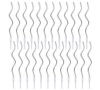 Spiral Birthday Candles,24 Pcs Metallic Cake Candles with Holder for Birthday Wedding Party Cupcakes Topper Decorations,Silver