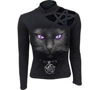 Spiral - BLACK CAT Female Black Long Sleeve Tops Ex Large - New long - S777z