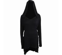 Spiral - Black Widow Gothic Hooded Dress - S S