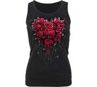 Spiral - BLEEDING HEART - Razor Back Top Black